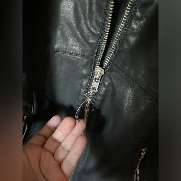 NWOT FREE PEOPLE We The Free Ryder Sport Vegan Moto Jacket MSRP $198 Size XL - Picture 10 of 16